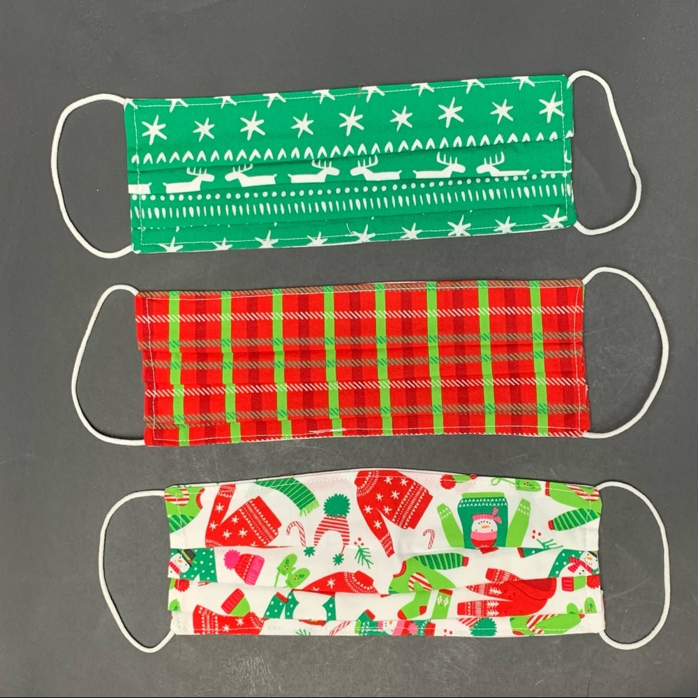 Set of 3 adult Christmas masks, new